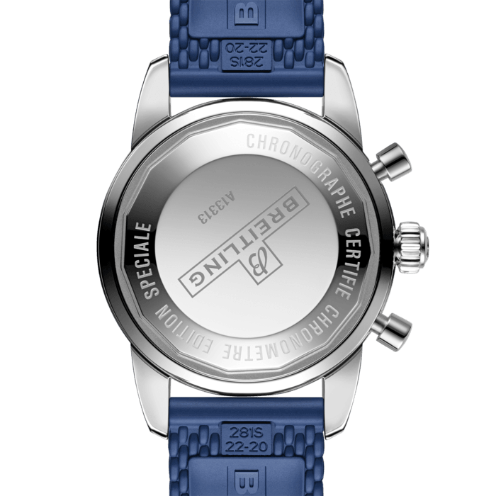 Breitling Superocean Heritage Chronograph 44 Blue Dial Blue Mesh Bracelet Watch for Men - A13313161C1S1