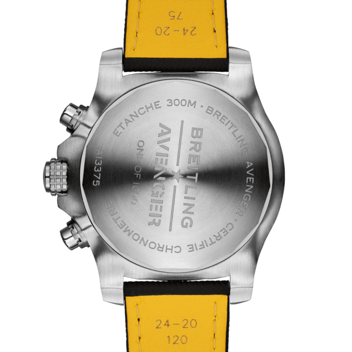 Breitling Super Avenger Chronograph 48 White Dial Black Nylon Strap Watch for Men - A133751A1A1X1