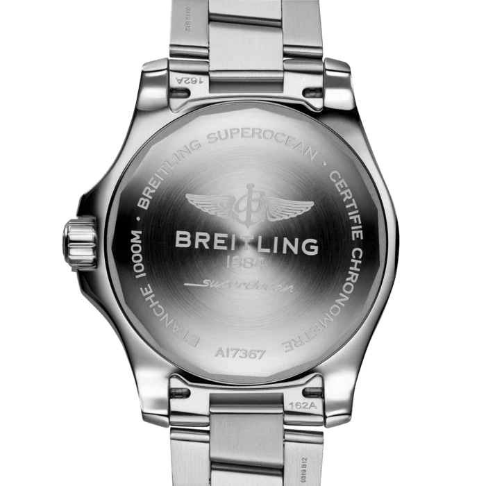 Breitling Superocean Automatic 44mm Yellow Dial Silver Steel Strap Watch for Men - A17375211/1A1