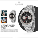 Maserati Legend Chronograph Black Dial Stainless Steel Watch For Men - R8873638001