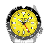 Seiko 5 Sport SKX GMT US Special Creation Automatic Yellow Dial Silver Steel Strap Watch for Men - SSK017K1