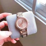 Michael Kors Gabbi Rose Gold Dial Rose Gold Steel Strap Watch For Women - MK3986