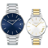 Coach Charles Blue Dial Silver Steel Strap Watch for Men - 14602429