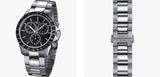 Tissot V8 Quartz Chronograph Black Dial Silver Steel Strap Watch For Men - T106.417.11.051.00