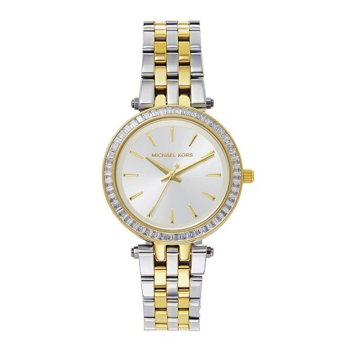 Michael Kors Darci Silver Dial Two Tone Steel Strap Watch for Women - MK3405