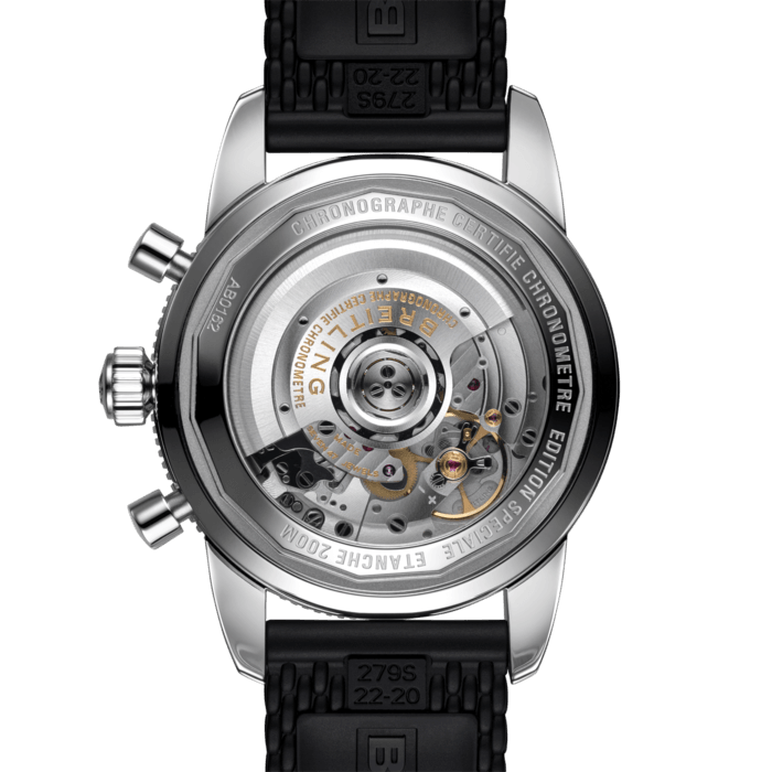 Breitling Superocean Heritage B01 Chronograph 44 Blue Dial Black Mesh Bracelet Watch for Men - AB0162121C1S1