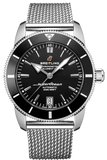 Breitling Superocean Heritage B20 Automatic 42 Black Dial Silver Mesh Bracelet Watch for Men - AB2010121B1A1