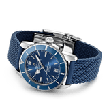Breitling Superocean Heritage B20 Automatic 42 Blue Dial Blue Mesh Bracelet Watch for Men - AB2010161C1S1