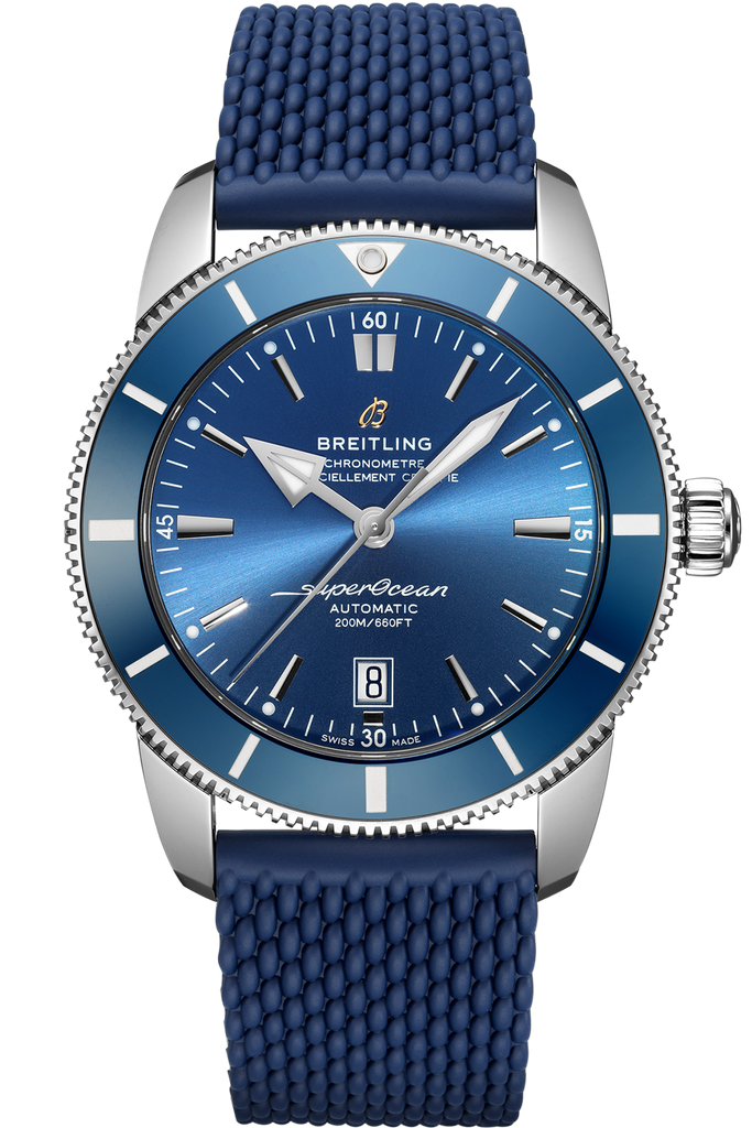Breitling Superocean Heritage B20 Automatic 46 Blue Dial Blue Mesh Bracelet Watch for Men - AB2020161C1S1