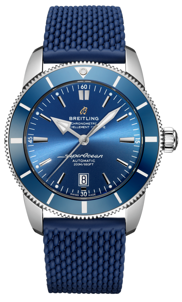 Breitling Superocean Heritage B20 Automatic 46 Blue Dial Blue Mesh Bracelet Watch for Men - AB2020161C1S1