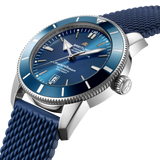 Breitling Superocean Heritage B20 Automatic 46 Blue Dial Blue Mesh Bracelet Watch for Men - AB2020161C1S1