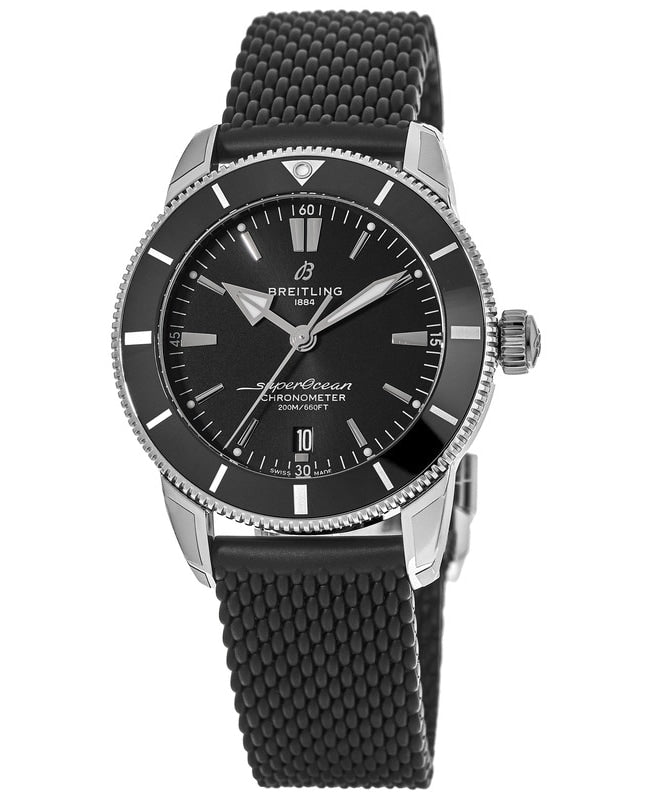 Breitling Superocean Heritage B20 Automatic 44 Black Dial Black Mesh Bracelet Watch for Men - AB2030121B1S1