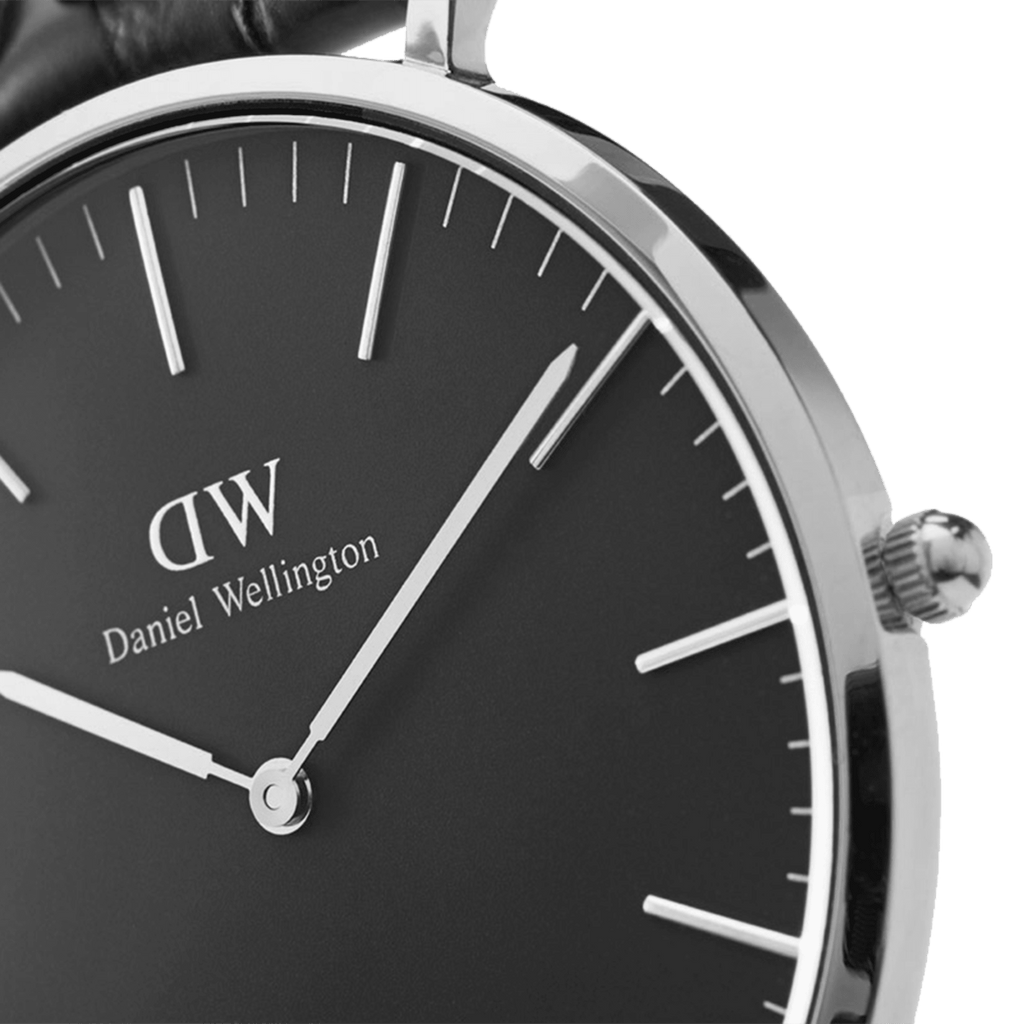 Daniel Wellington Classic Cornwall Black Dial Black Nylon Strap Watch For Women - DW00100149