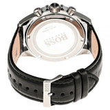 Hugo Boss Ikon Black Dial Black Leather Strap Watch for Men - 1513178