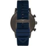 Emporio Armani  Luigi Chronograph Black Dial Blue Rubber Strap Watch For Men - AR11023