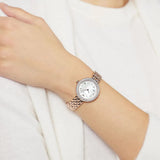 Emporio Armani Rosa Quartz Mother of Pearl White Dial Rose Gold Steel Strap Watch For Women - AR11355