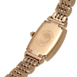 Emporio Armani Two Hand Diamonds Burgundy Dial Rose Gold Steel Strap Watch For Women - AR11488