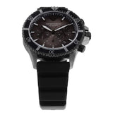Emporio Armani Diver Chronograph Black Dial Black Silicon Strap Watch For Men - AR11515