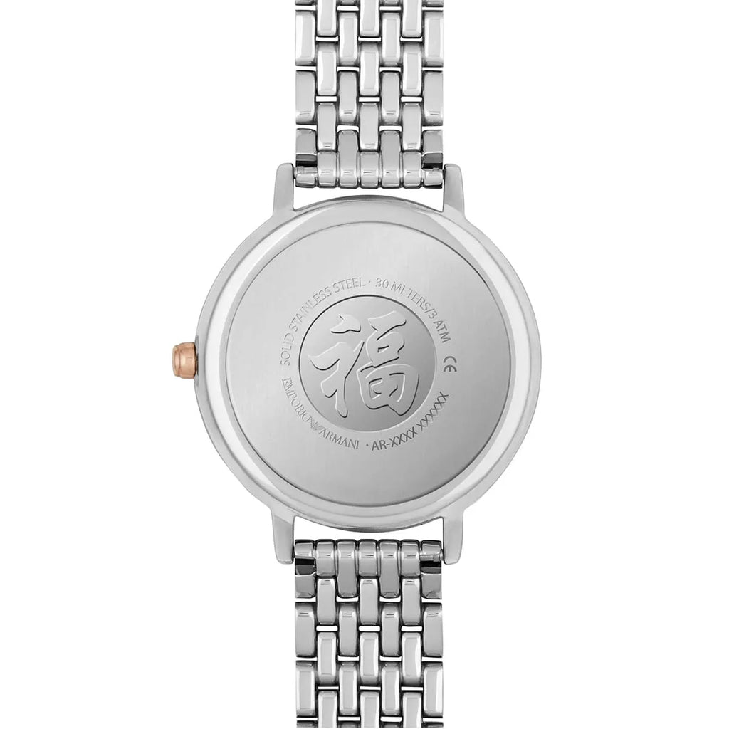 Emporio Armani Dress Analog Mother of Pearl Dial Two Tone Steel Strap Watch For Women - AR2515