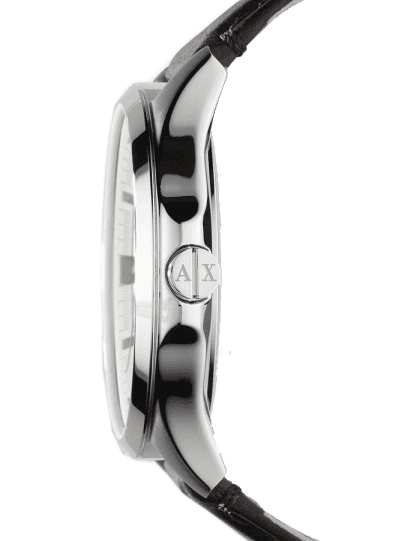 Armani Exchange Whitman Silver Dial Brown Leather Strap Watch For Men - AX2100