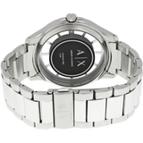 Armani Exchange Hampton Chronograph Black Dial Silver Steel Strap Watch For Men - AX2179