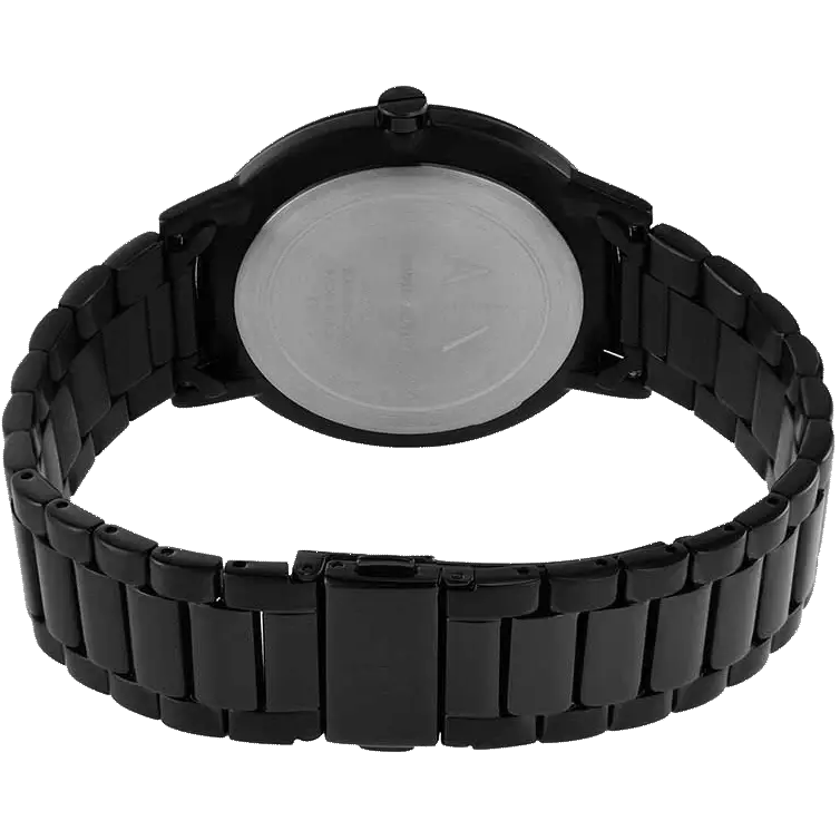 Armani Exchange Cayde Multicolor Dial Black Steel Strap Watch For Men - AX2725