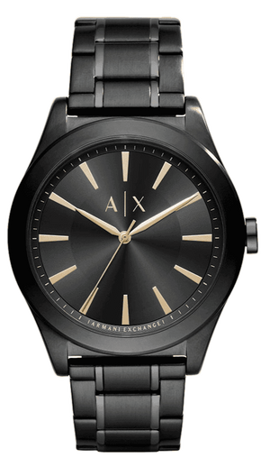 Armani Exchange Nico Analog Black Dial Black Steel Strap Watch For Men - AX7102