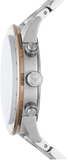 Emporio Armani Mario Chronograph Beige Dial Silver Steel Strap Watch For Men - AR11352