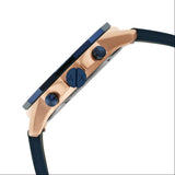 Armani Exchange Hampton Chronograph Rose Gold Dial Blue Silicone Strap Watch For Men - AX1730
