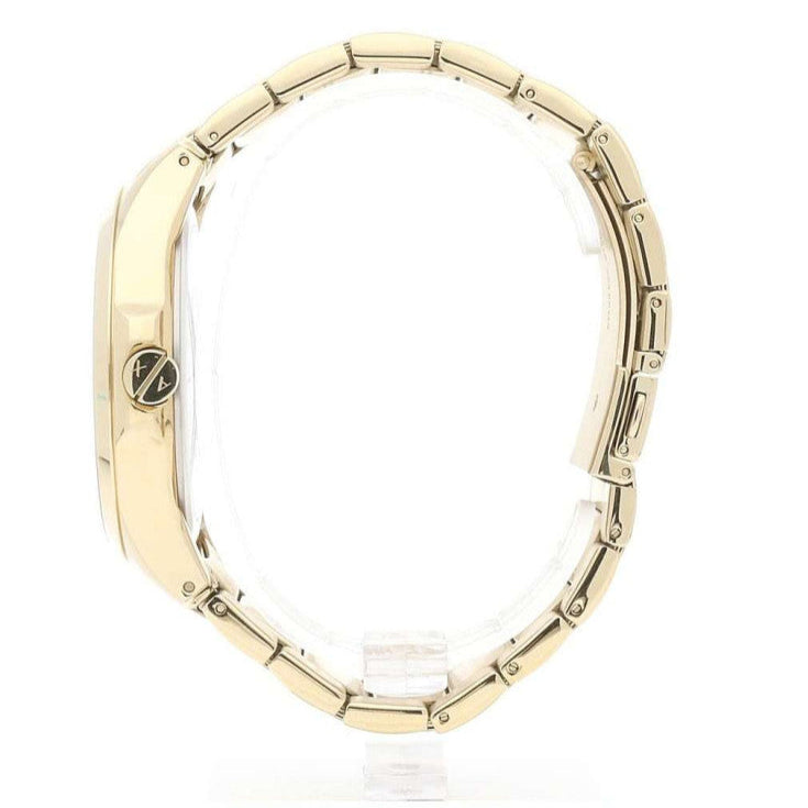 Armani Exchange Hampton Chronograph Gold Dial Gold Steel Strap Watch For Men - AX2415