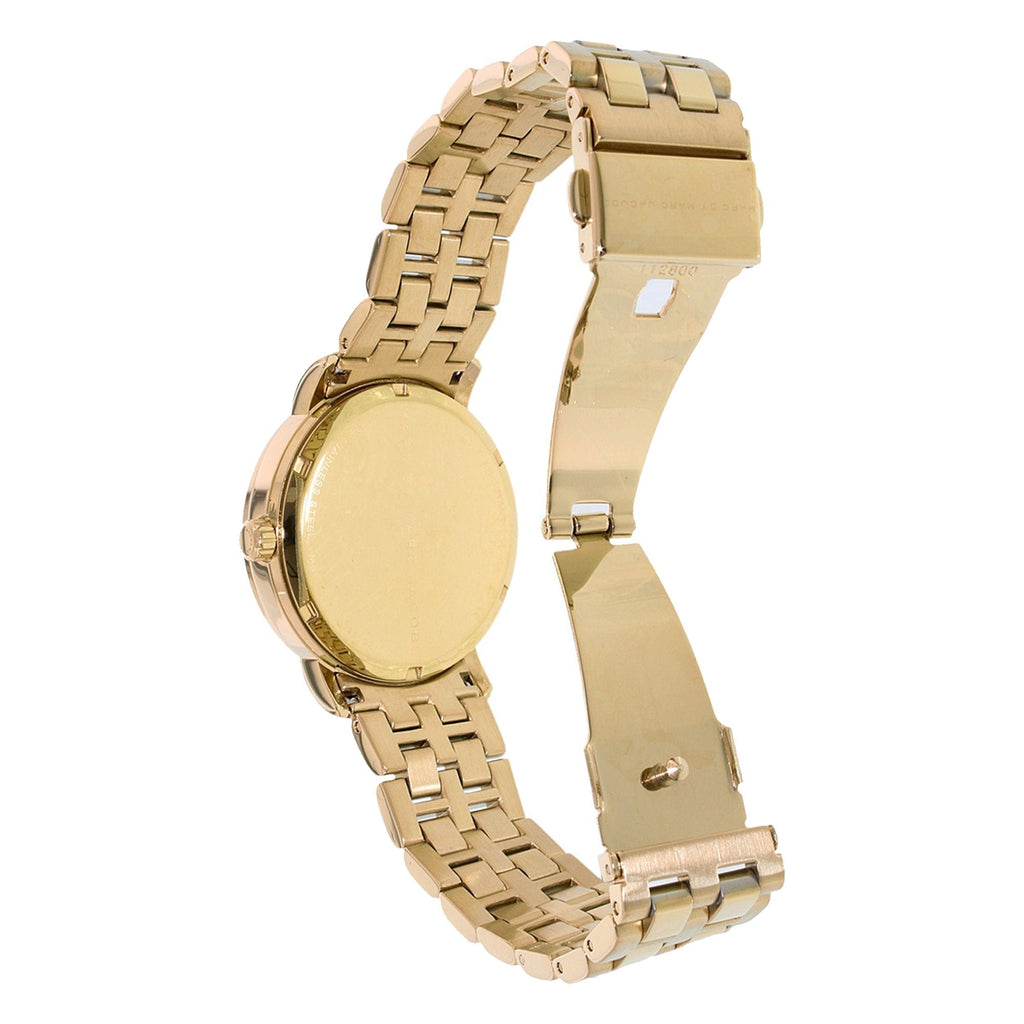 Marc Jacobs Fergus White Dial Gold Steel Strap Watch for Women - MBM8647