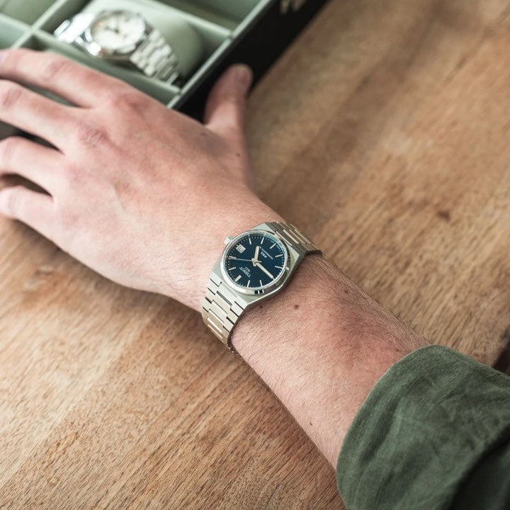 Tissot PRX Powermatic 80 Blue Dial Silver Steel Strap Watch for Men - T137.207.11.041.00