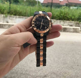 Marc Jacobs Blade Chronograph Grey Dial Two Tone Steel Strap Watch for Women - MBM3180