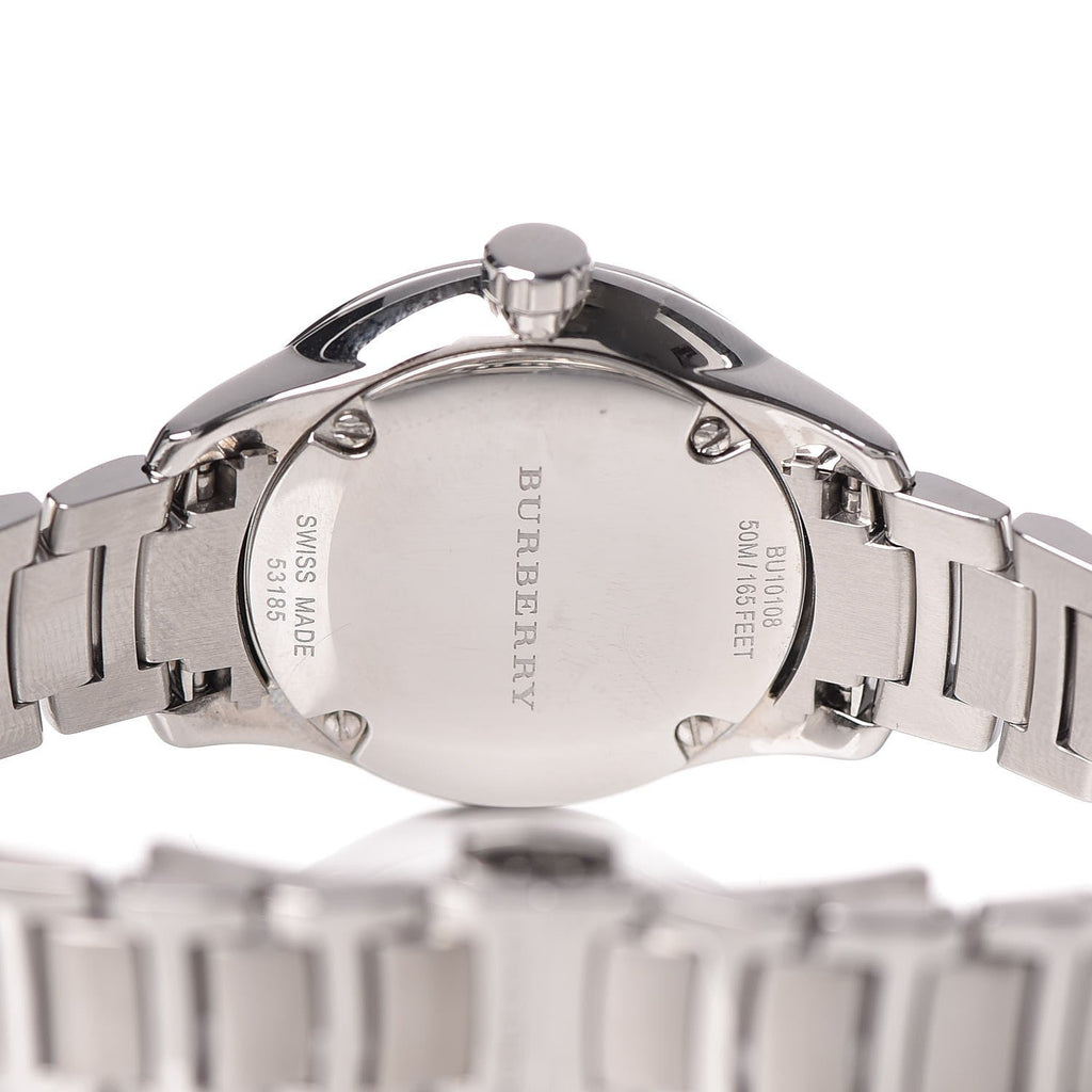 Burberry The Classic Silver Dial Silver Steel Strap Watch for Women - BU10108