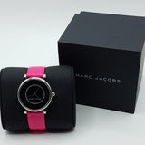 Marc Jacobs Roxy Black Dial Pink Leather Strap Watch for Women - MJ1535