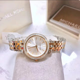 Michael Kors Darci Silver Dial Two Tone Steel Strap Watch for Women - MK3405