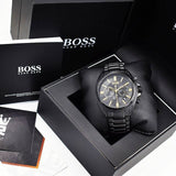 Hugo Boss Driver Black Dial Black Steel Strap Watch for Men - 1513277