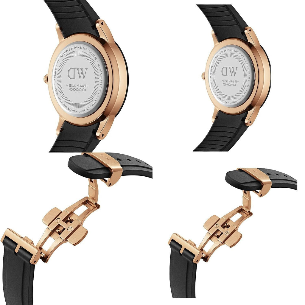 Daniel Wellington Iconic Motion Black Dial Rubber Strap 32mm Watch For Women - DW00100426