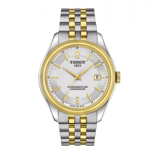 Tissot Ballade Powermatic 80 Chronometer Silver Dial Two Tone Steel Strap Watch For Men - T108.408.22.037.00