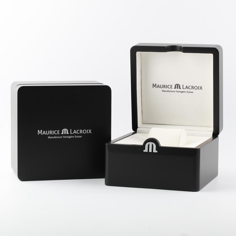 Maurice Lacroix Aikon Chronograph Green Dial Green Rubber Strap Watch for Men - AI1808-SS000-630-5