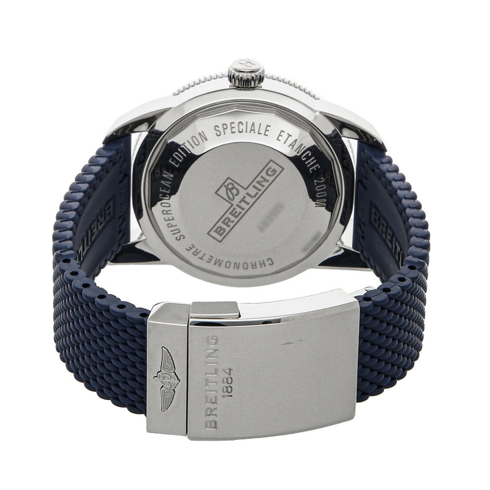 Breitling Superocean Heritage B20 Automatic 46 Blue Dial Blue Mesh Bracelet Watch for Men - AB2020161C1S1