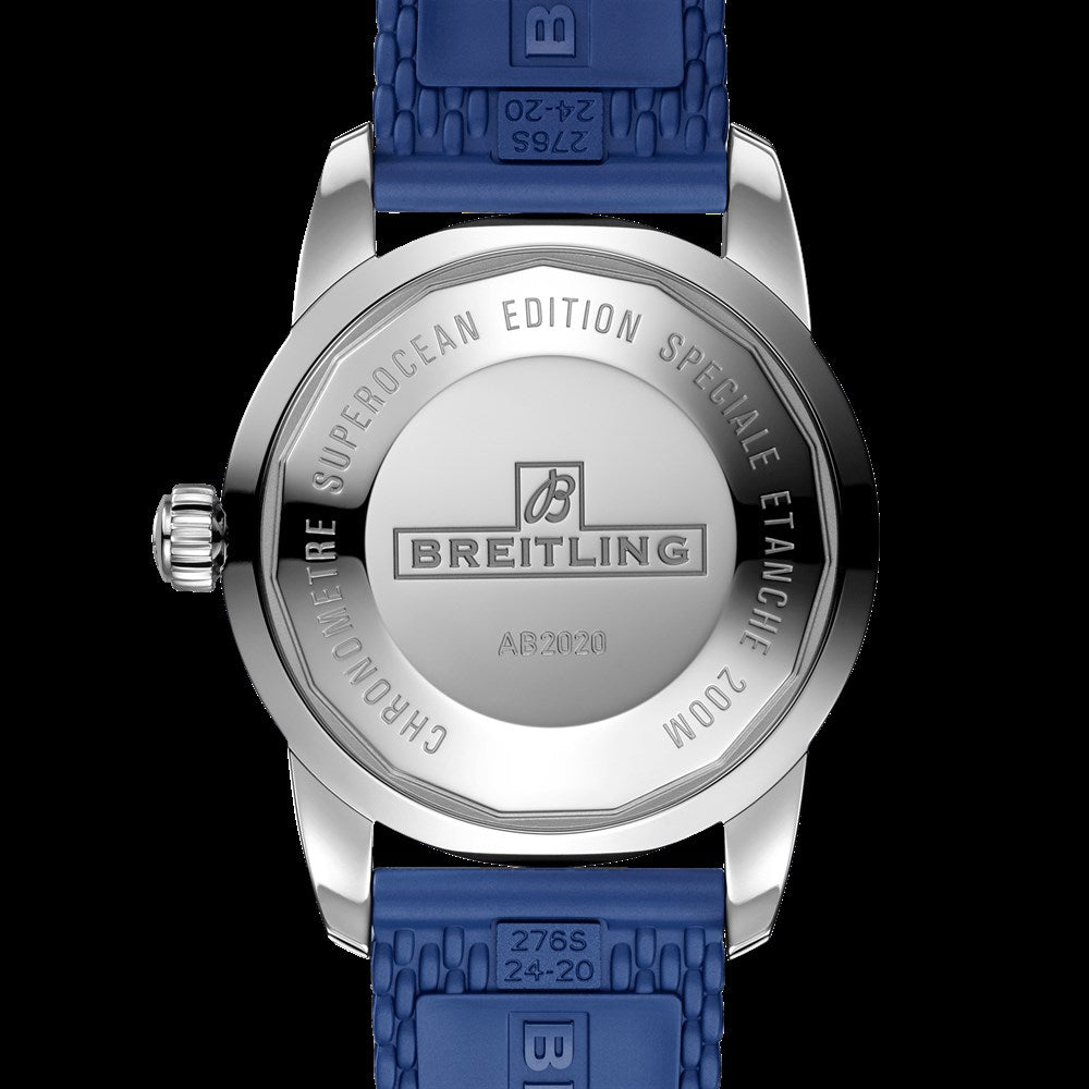 Breitling Superocean Heritage B20 Automatic 46 Blue Dial Blue Mesh Bracelet Watch for Men - AB2020161C1S1