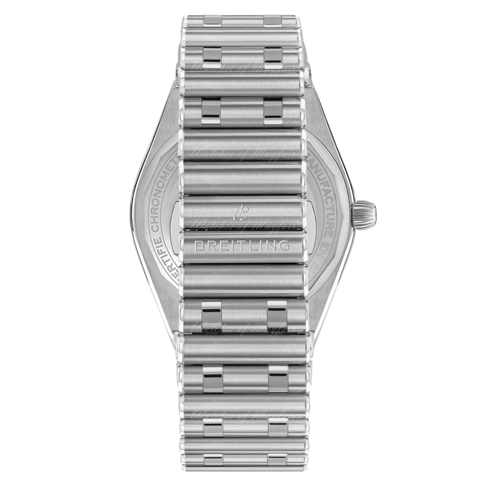 Breitling Chronomat Automatic 36 Blue Dial Silver Steel Strap Watch for Women - A10380101C1A1