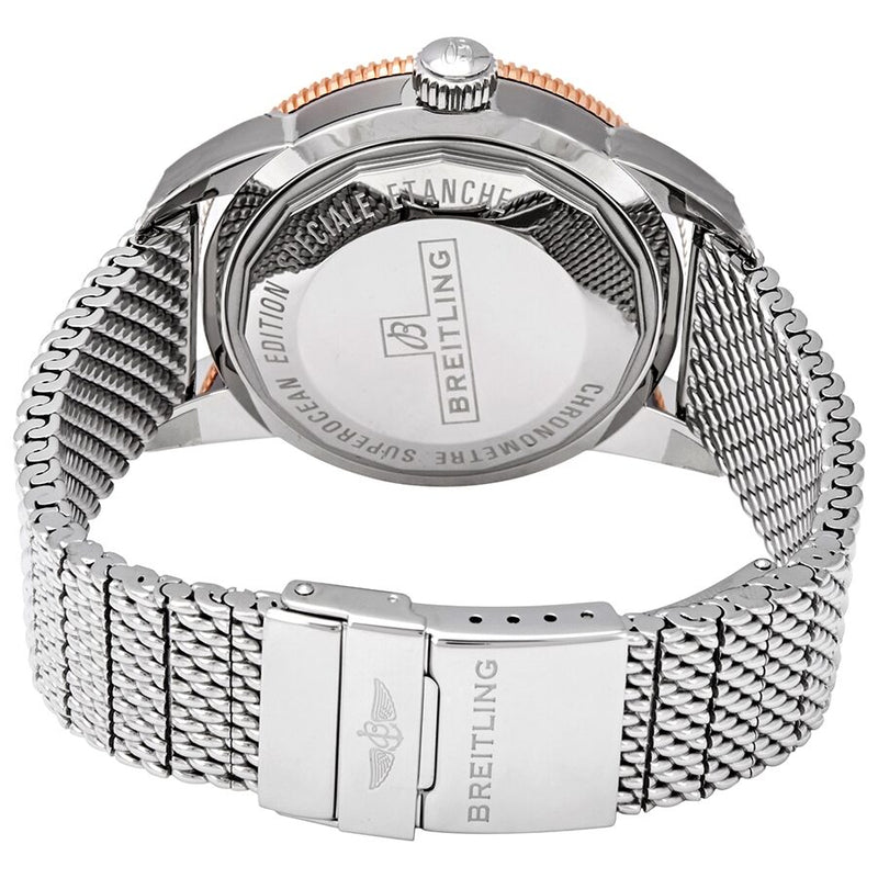 Breitling Superocean Heritage B20 Automatic 44 Black Dial Silver Mesh Bracelet Watch for Men - UB2030121B1A1