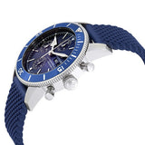 Breitling Superocean Heritage Chronograph 44 Blue Dial Blue Mesh Bracelet Watch for Men - A13313161C1S1