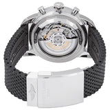 Breitling Superocean Heritage B01 Chronograph 44 Silver Dial Black Mesh Bracelet Watch for Men - AB0162121G1S1