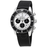 Breitling Superocean Heritage B01 Chronograph 44 Silver Dial Black Mesh Bracelet Watch for Men - AB0162121G1S1