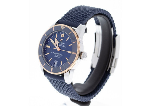 Breitling Superocean Heritage B20 Automatic 42 Blue Dial Blue Mesh Bracelet Watch for Men - UB2010161C1S1