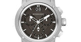 Burberry Utilitarian Chronograph Black Dial Silver Steel Strap Watch For Men - BU9800
