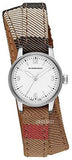 Burberry Utilitarian White Dial Multicolor Leather Strap Watch for Women - BU7849